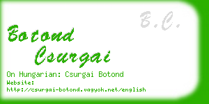 botond csurgai business card